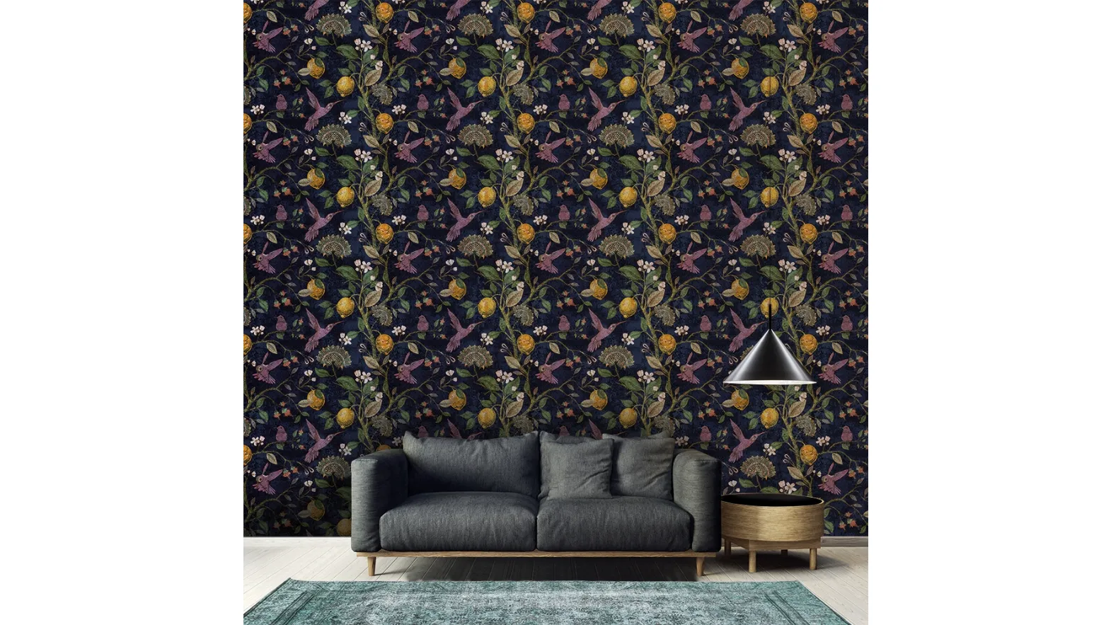 Carta da parati Lemons and birds di Adriani e Rossi