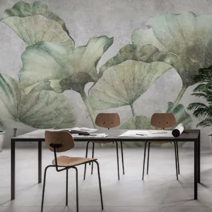 Carta da parati Lotus Leaves di Adriani e Rossi