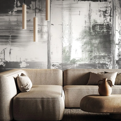 Carta da parati Metal Haze di London Art