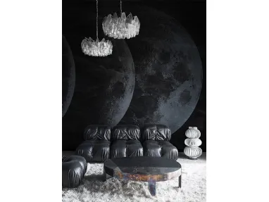 Carta da parati con luna piena su fondo scuro Moon di London Art