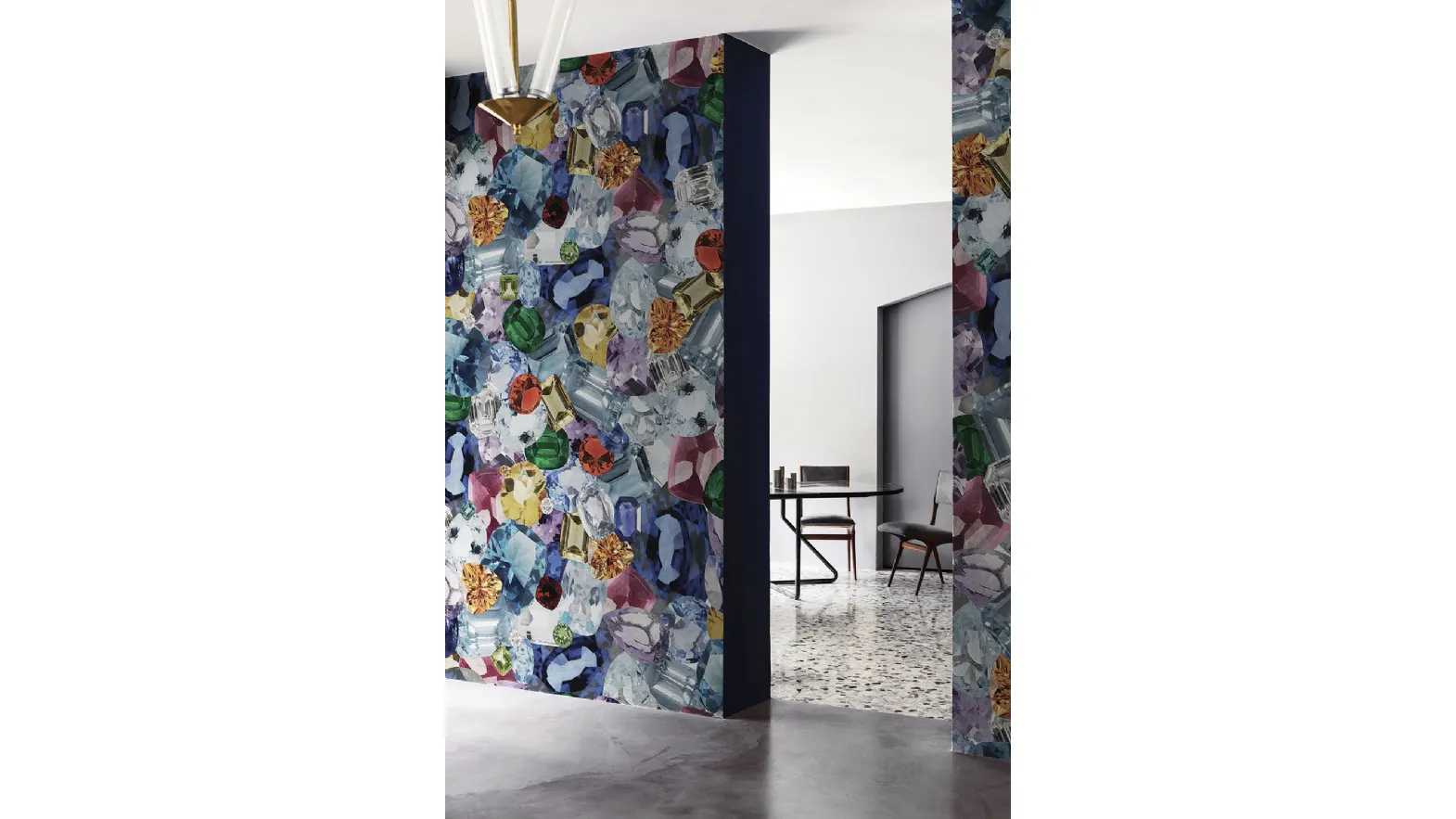 Carta da parati con gioielli colorati Shine On di London Art
