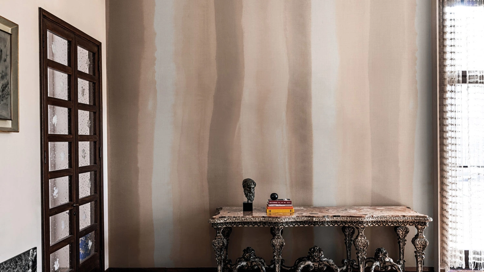 Carta da parati Soft Stripe Clouds di London Art
