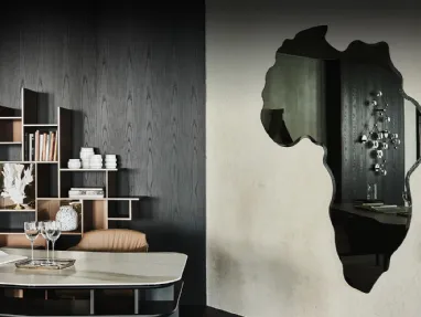 Specchio da parete in cristallo Africa Magnum di Cattelan Italia