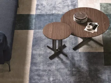 Tavolino rotondo in legno (MDF) e base in metallo Nell di Ditre Italia