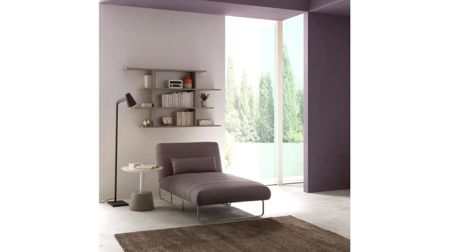 Tavolino rotondo Keoz in MDF con struttura in metallo di Stones