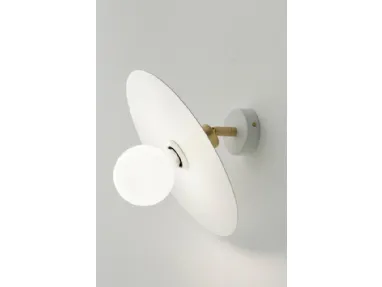 Lampada da parete con struttura in acciaio e ottone 33giri di Vesoi