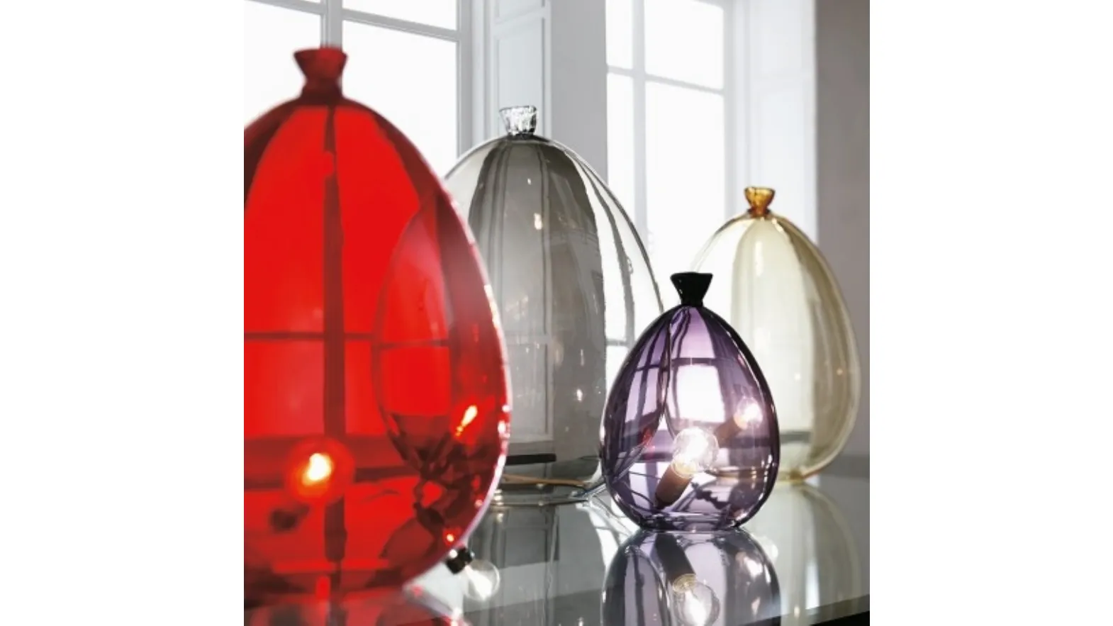 Lampada in vetro soffiato veneziano a vari colori Balloon Table di Adriani e Rossi