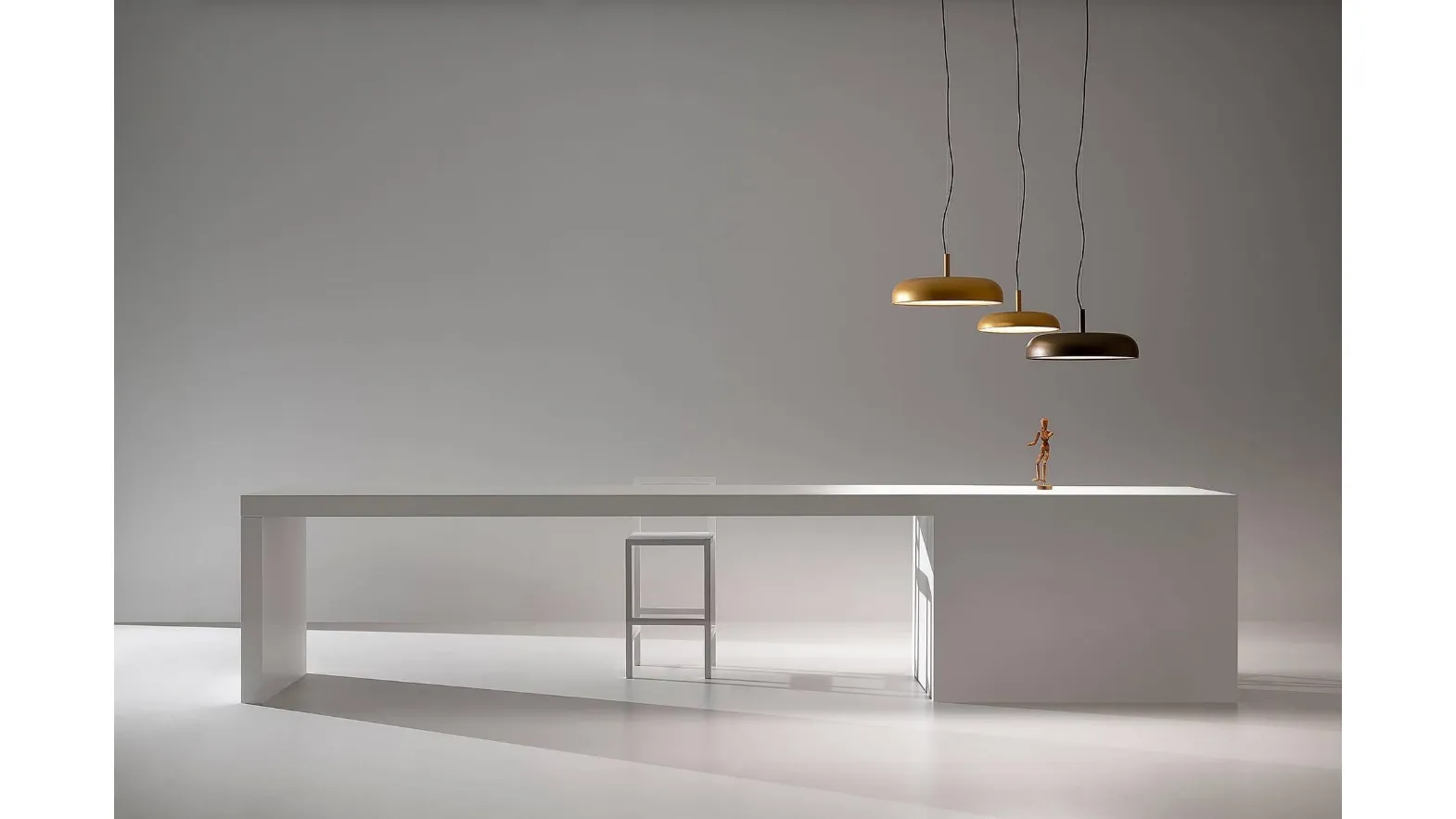 Lampada a sospensione in acciaio verniciato Budino di Vesoi