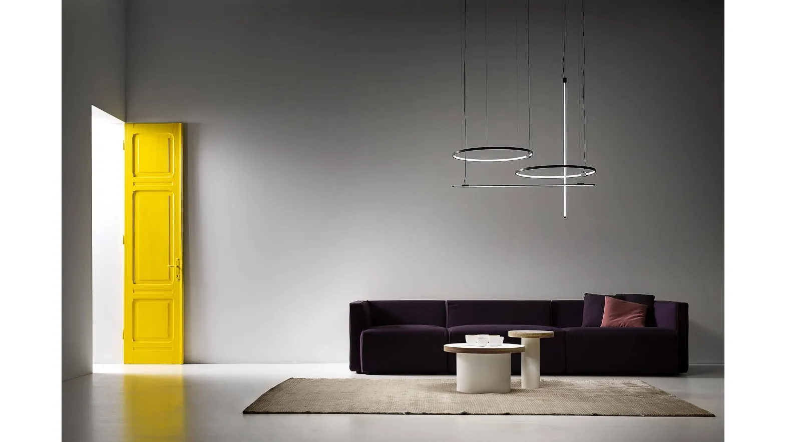 Lampada a sospensione Giro Linea e Tondo di Vesoi