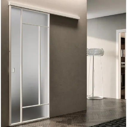 Porta per interni Glass Bianco Colorado con telaio in alluminio di BiHome