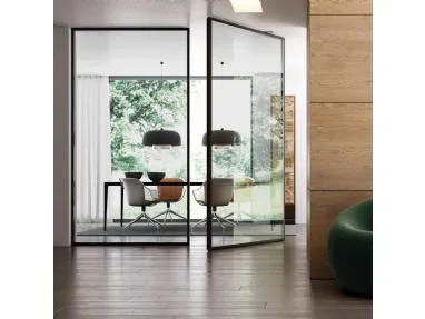 Porta a Bilico Vela in vetro trasparente Crystal di BiHome