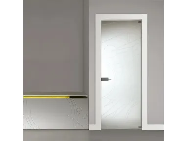 Porta per interni in vetro sabbiato Halley-Vetro-Inciso BiHome