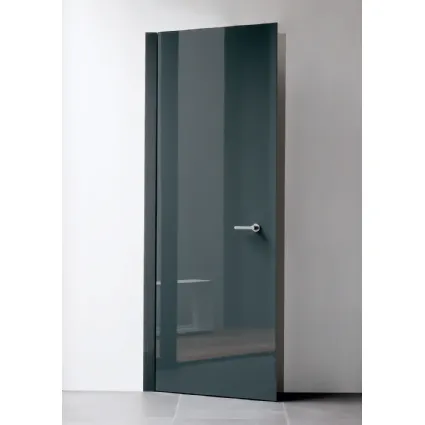 Porta a battente con anta in ardesia a ricoprire lo stipite in alluminio Level di Albed