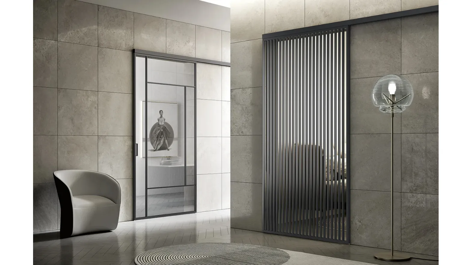 Porta di design scorrevole Plana Colorado&Kansas di BiHome