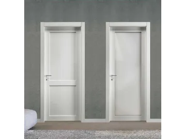 Porta per interni battente Trame 201P e 201V in laminato Bianco di BiHome