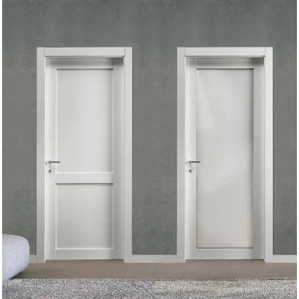 Porta per interni battente Trame 201P e 201V in laminato Bianco di BiHome