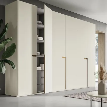 Armadio Ardecò System Madreperla in laccato opaco di Spagnol Mobili