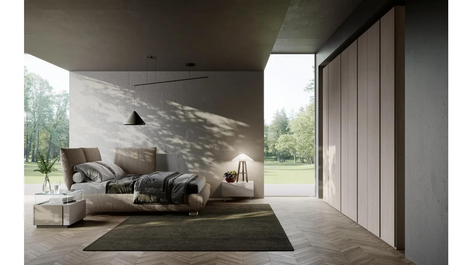 Armadio Continuo 3|0 RQN031 finitura rovere gessato di Imab