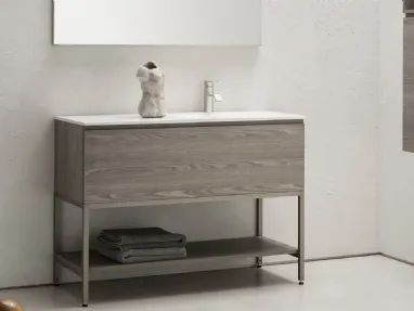 Mobile Bagno da appoggio in melaminico effetto legno B-GO BG003 di Compab