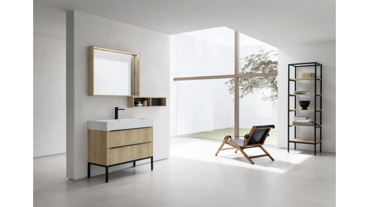 Mobile Bagno da appoggio in nobilitato effetto legno B201 BD023 di Compab