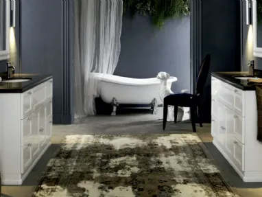 Mobile bagno in laccato lucido e piano in marmo DIAMANTE DM24B di Compab