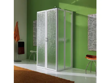 Box Doccia in polystyrene con antine a soffietto ripiegabili sia all'interno che all'esternoDinamica Flex di Samo