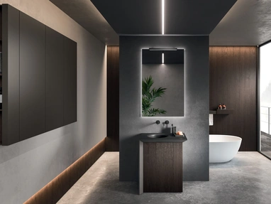 Mobile da Bagno a terra Modo Project 01 in Rovere scuro di Arrital