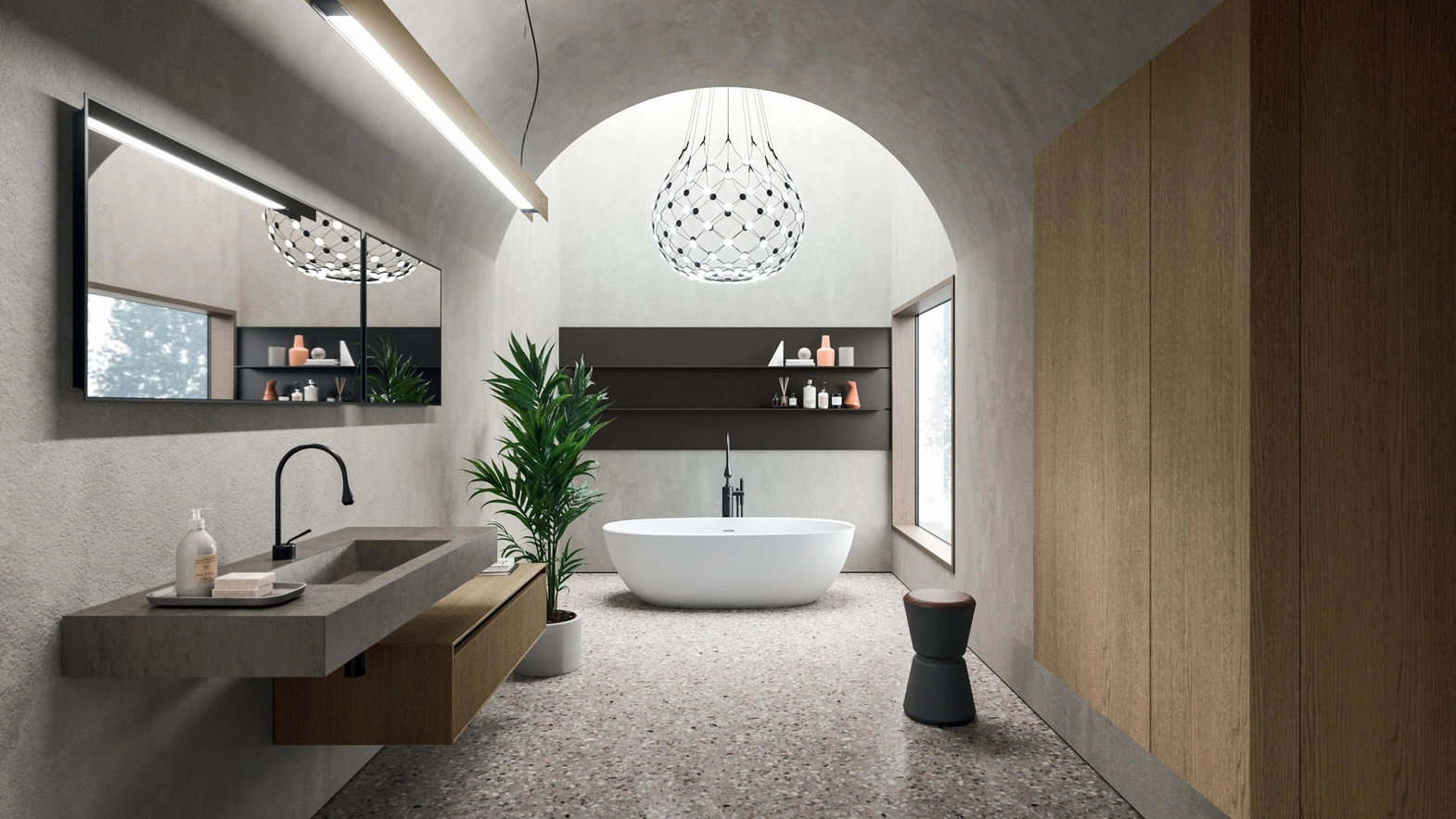 Mobile da Bagno sospeso Modo Project 05 in Rovere di Arrital