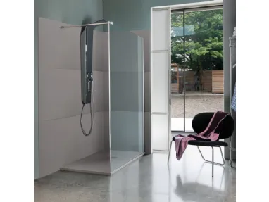 Box Doccia con rivestimento e piatto doccia in Eccelsa Stonefit di Samo