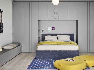 Cameretta a ponte con letto matrimoniale Arial di Nidi