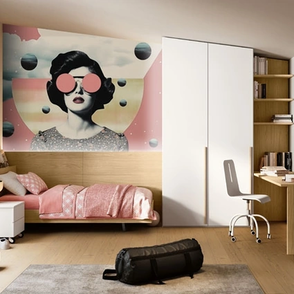 Cameretta VCJ159 con armadio a misura di Imab