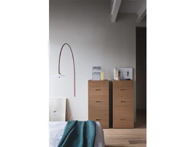 Cassettiera Quarantacinque in legno di Rovere Miele di Novamobili