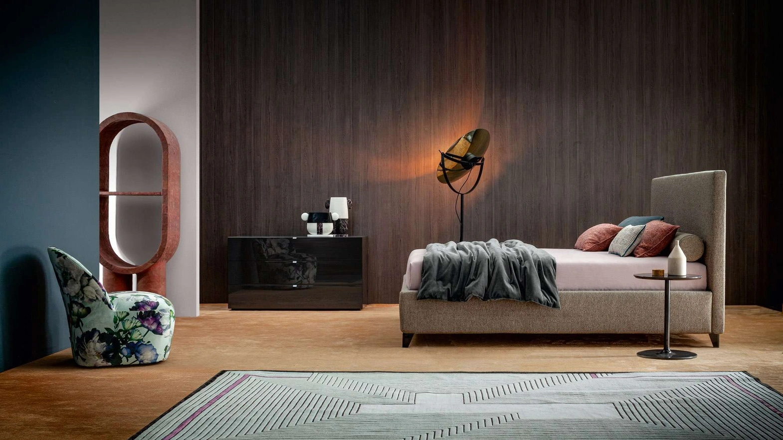 Comò Tetris laccato lucido Nero di Twils