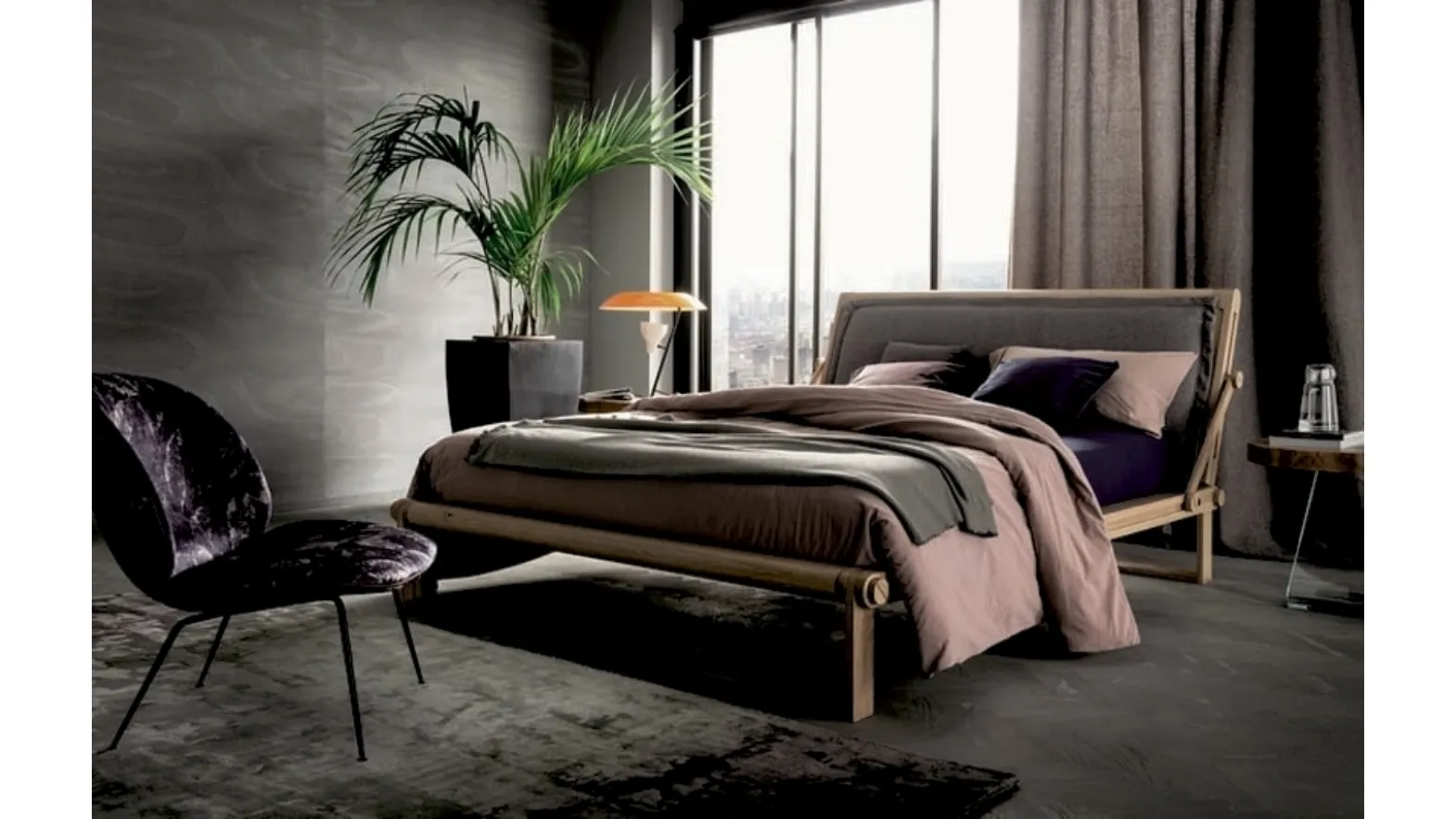 Letto con testiera reclinabile Tecno di Alta Corte