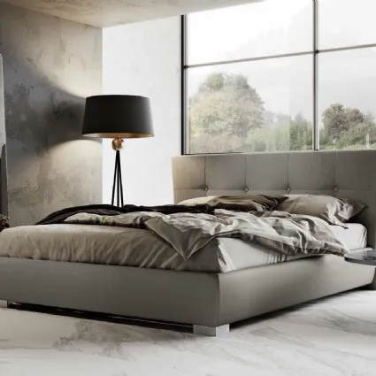 Letto in tessuto imbottito Esedra di Imab