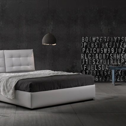 Letto in vellutino imbottito Zoè Quattro Ring 28 di Excò