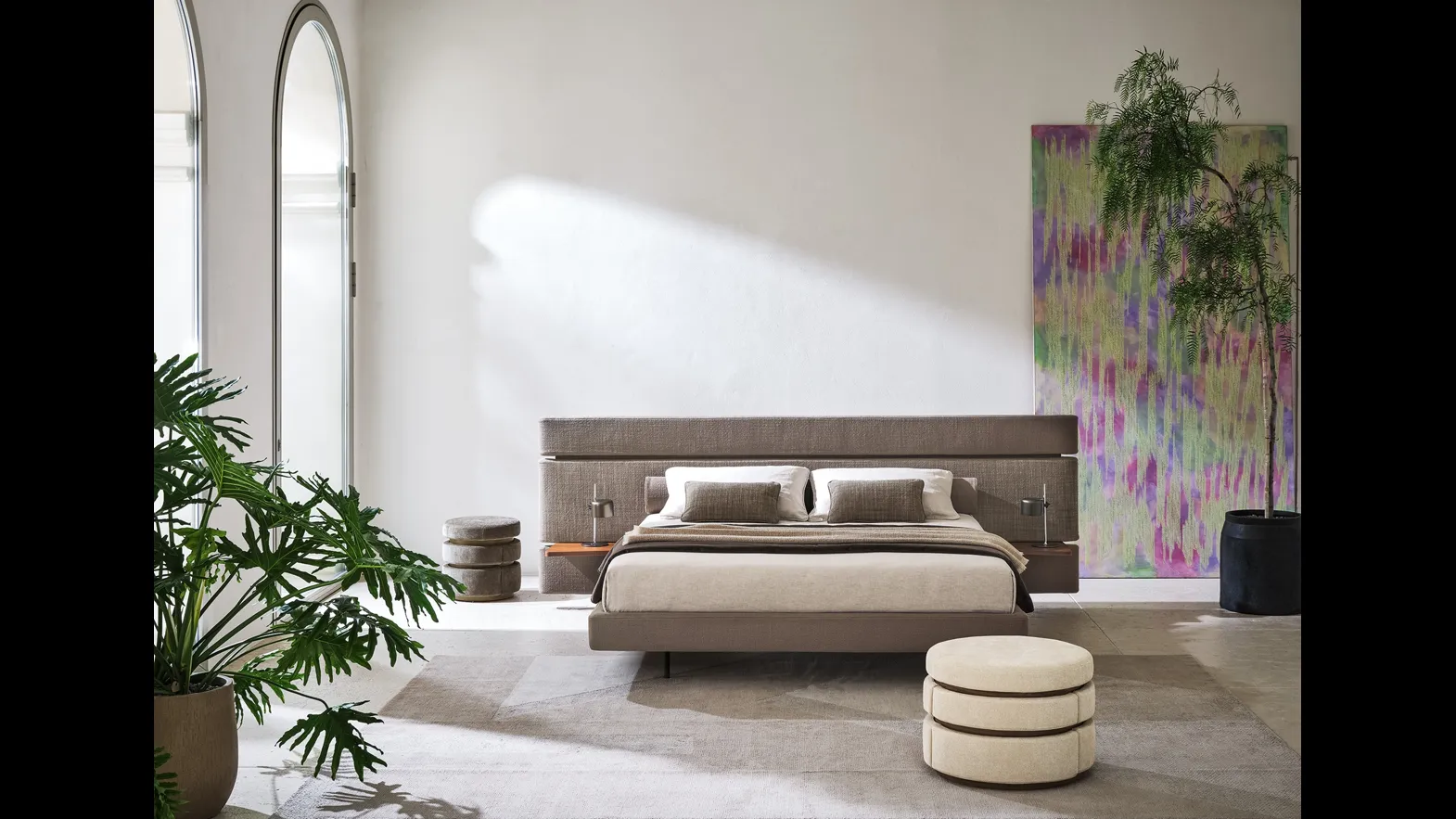 Letto matrimoniale Infinito con box contenitore di Twils