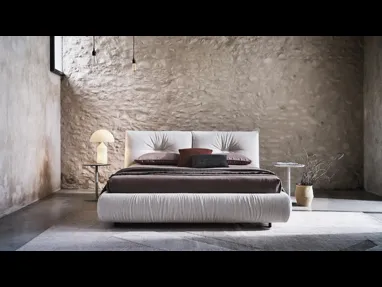 Letto in tessuto imbottito Kumo di Twils