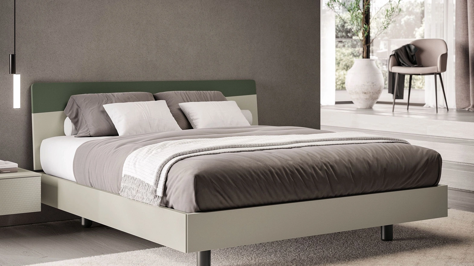 Letto con testiera Fred di Spagnol Mobili