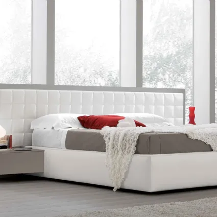 Letto con testiera Maya Boiserie di Spagnol Mobili