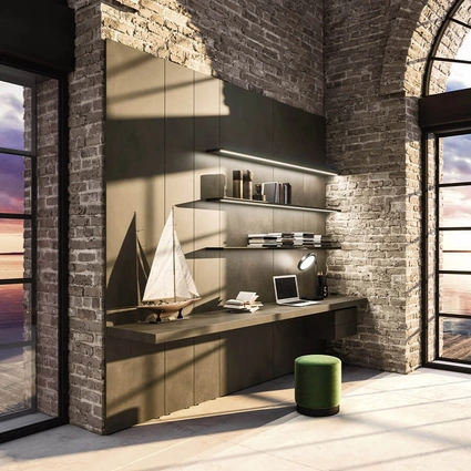 Libreria Planar con mensole luminose di Arrital