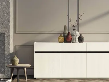Madia moderna in legno di rovere laccato Teca di Fratelli Mirandola