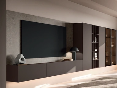 Parete Attrezzata sospesa DA45 Moka di Dall'Agnese