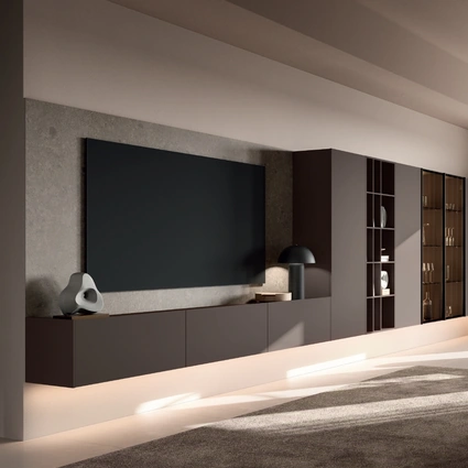 Parete Attrezzata sospesa DA45 Moka di Dall'Agnese