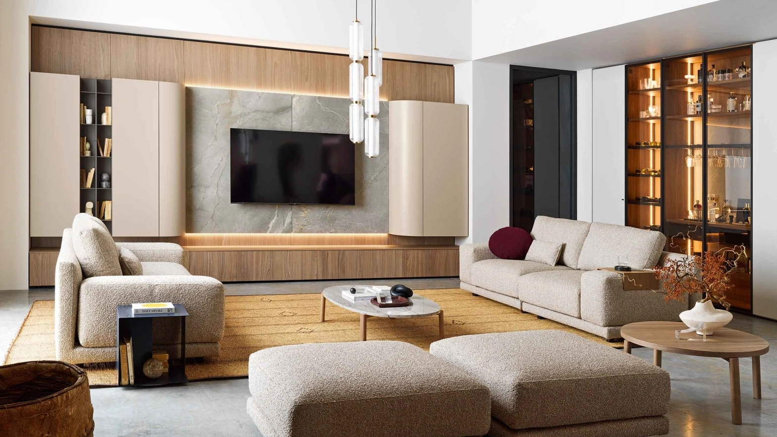 Parete Attrezzata Pannelli TV 03 di Novamobili