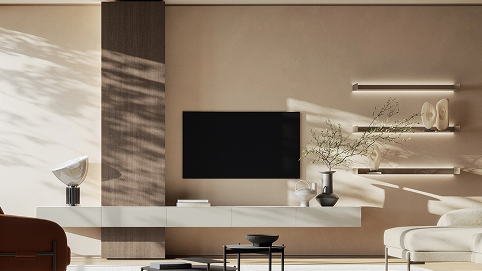 Parete Attrezzata Slim Grigio Perla di Dall'Agnese