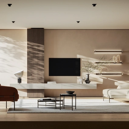 Parete Attrezzata Slim Grigio Perla di Dall'Agnese