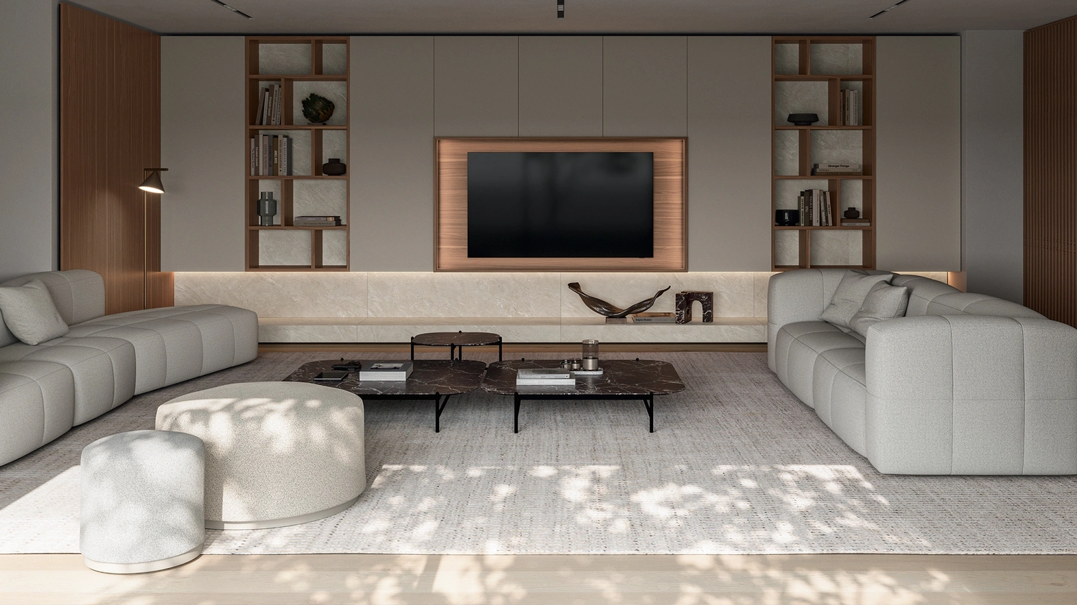 Parete Attrezzata Speed in Laccato e Gres di Dall'Agnese