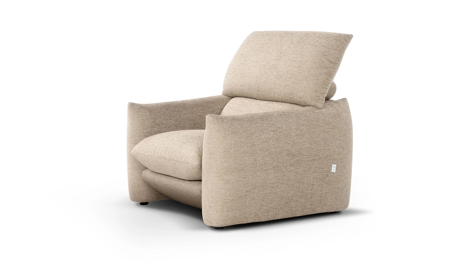 Poltrona in tessuto imbottito Choco Magic di Calia