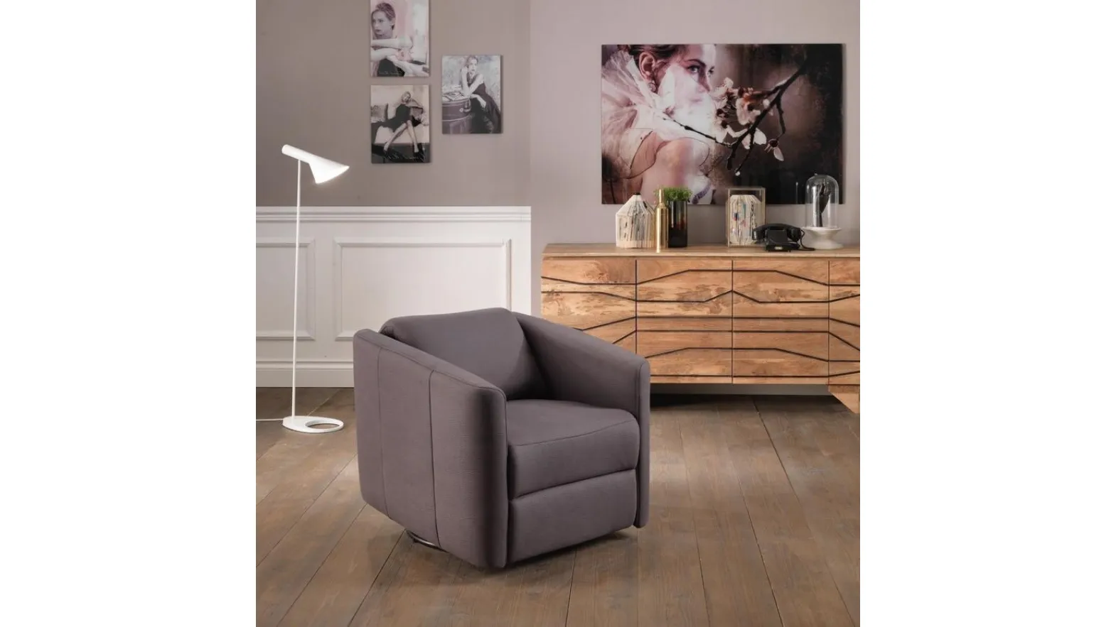 Poltrona relax Magic in ecopelle effetto vintage di Stones